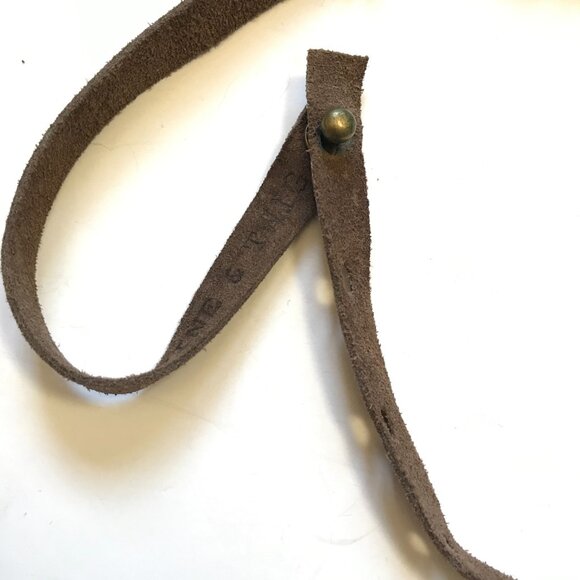 Twine & Twig Medallion Tribal Beaded Necklace Womens Brown Suede Strap Pendant - Picture 5 of 11